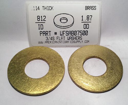 3/4S FLAT WASHER BRASS .812X1.875X.114