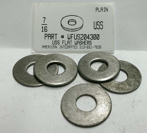 7/16 USS FLAT WASHER STEEL PLAIN 1-1/4" OUTER DIAMETER