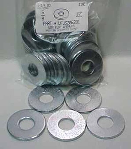 5/8 USS FLAT WASHER STEEL ZINC PLATED 1-3/4" OUTER DIAMETER