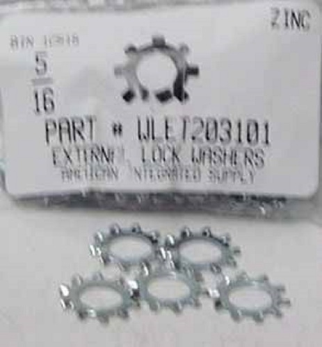 5/16 EXTERNAL TOOTH LOCKWASHER STEEL ZINC PLATED