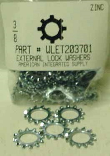 3/8 EXTERNAL TOOTH LOCKWASHER STEEL ZINC PLATED