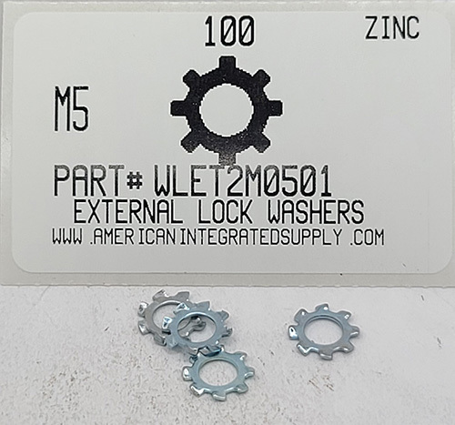 M5 EXTERNAL TOOTH LOCK WASHER STEEL ZINC D6797A