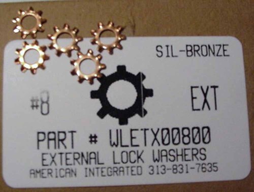 #8 EXTERNAL TOOTH LOCK WASHER PHOSPHOROUS-BRONZE