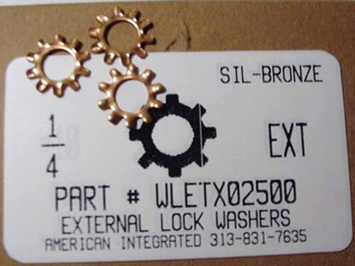 1/4 EXTERNAL TOOTH LOCK WASHER PHOSPHOROUS-BRONZE