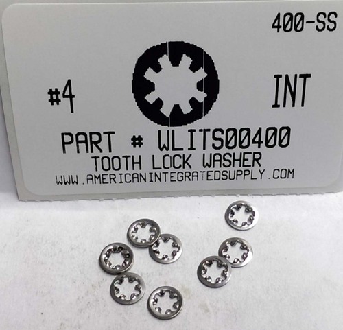 #4 INTERNAL TOOTH LOCK WASHER 410 STAINLESS STEEL