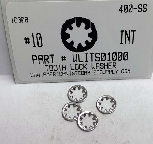 #10 INTERNAL TOOTH LOCK WASHER 410 STAINLESS STEEL