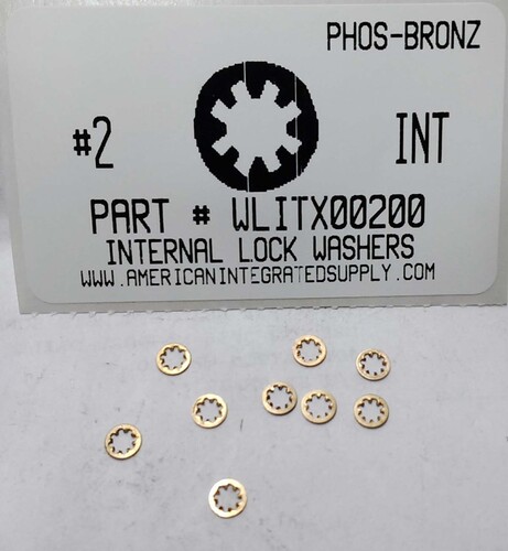 #2 INTERNAL TOOTH LOCK WASHER PHOSPHOROUS-BRONZE