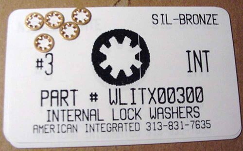 #3 INTERNAL TOOTH LOCK WASHER PHOSPHOROUS-BRONZE