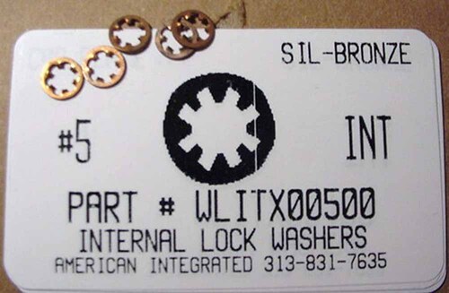 #5 INTERNAL TOOTH LOCK WASHER PHOSPHOROUS-BRONZE