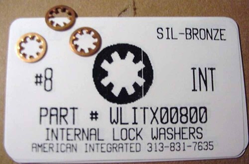 #8 INTERNAL TOOTH LOCK WASHER PHOSPHOROUS-BRONZE