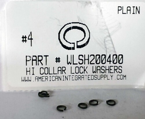 #4 HIGH COLLAR SPLITLOCK WASHER STEEL PLAIN