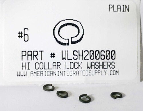 #6 HIGH COLLAR SPLITLOCK WASHER STEEL PLAIN