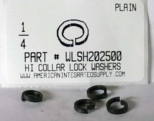 1/4 HIGH COLLAR SPLITLOCK WASHER STEEL PLAIN