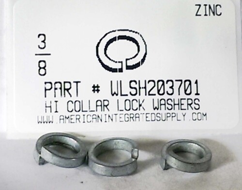 3/8 HIGH COLLAR SPLITLOCK WASHER STEEL ZINC PLATED