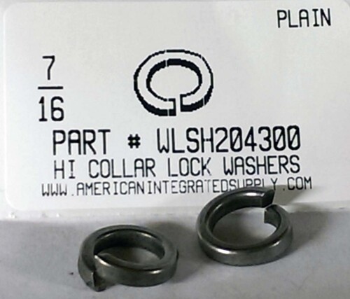 7/16 HIGH COLLAR SPLITLOCK WASHER STEEL PLAIN