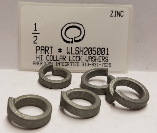 1/2 HIGH COLLAR SPLITLOCK WASHER STEEL ZINC PLATED