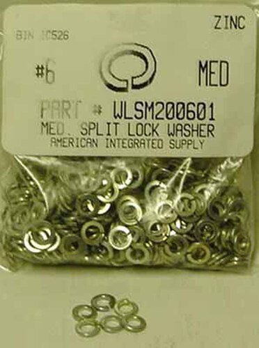 #6 SPLIT LOCK WASHER STEEL ZINC PLATED