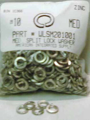 #10 SPLIT LOCK WASHER STEEL ZINC PLATED