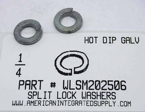 1/4 SPLIT LOCK WASHER STEEL HOT DIP GALVANIZED