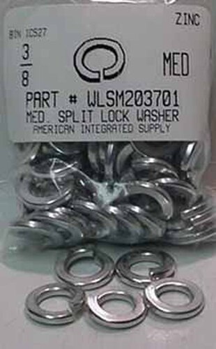 3/8 SPLIT LOCK WASHER STEEL ZINC PLATED