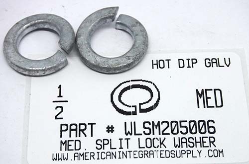 1/2 SPLIT LOCK WASHER STEEL HOT DIP GALVANIZED