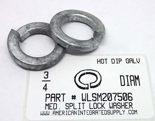 3/4 SPLIT LOCK WASHER STEEL HOT DIP GALVANIZED