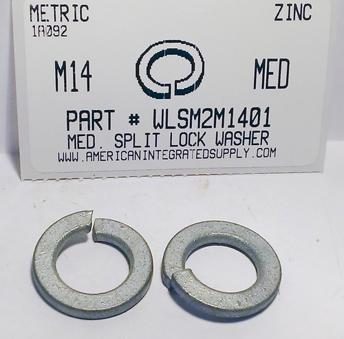 M14 SPLIT LOCK WASHER STEEL ZINC D127B