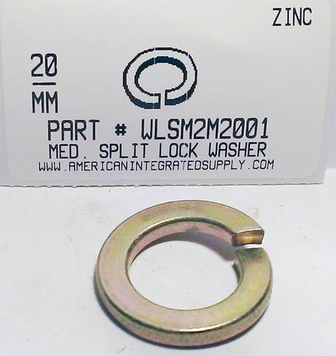 M20 SPLITLOCK WASHER STEEL ZINC D127