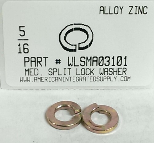 5/16 ALLOY SPLIT LOCK WASHER STEEL YELLOW ZINC PLATED