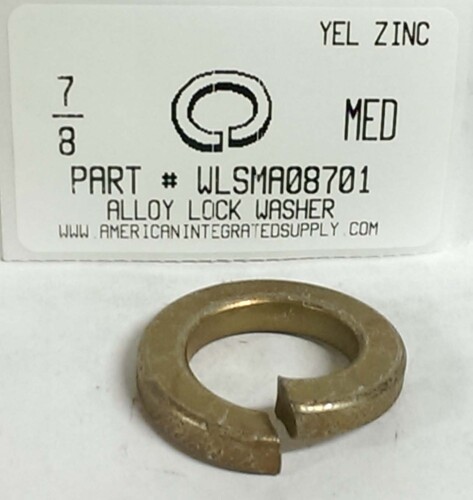 7/8 ALLOY SPLITLOCK WASHER STEEL YELLOW ZINC PLATED