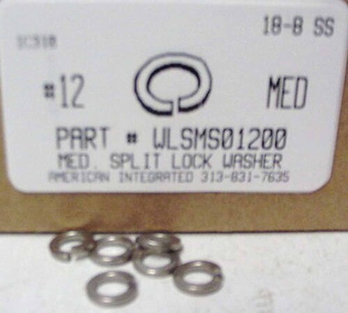 #12 MEDIUM SPLIT LOCK WASHER 18-8 STAINLESS STEEL