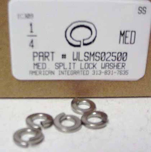 1/4 SPLIT LOCK WASHER 18-8 STAINLESS STEEL