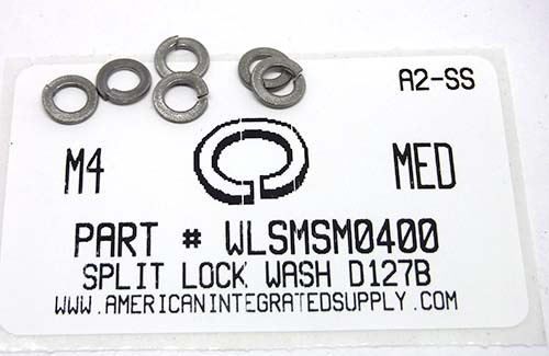 M4 SPLIT LOCK WASHER A2 STAINLESS STEEL D127B