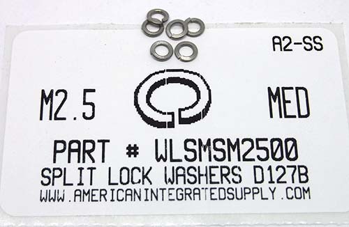 M2.5 SPLIT LOCK WASHER A2 STAINLESS STEEL D127