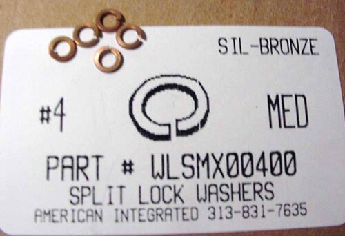 #4 SPLIT LOCK WASHER SILICONE-BRONZE