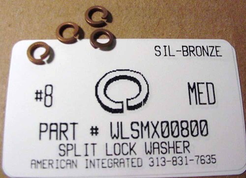 #8 SPLIT LOCK WASHER SILICONE-BRONZE