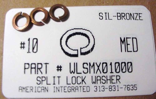 #10 SPLIT LOCK WASHER SILICONE-BRONZE