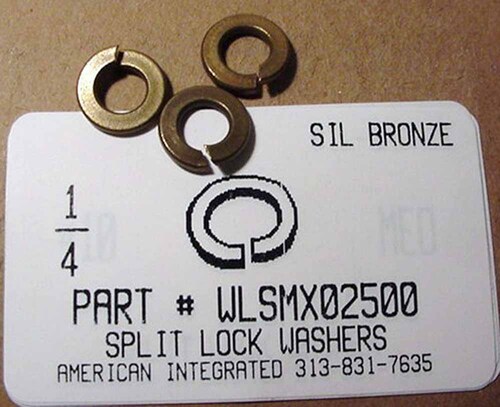 1/4 SPLIT LOCK WASHER SILICONE-BRONZE