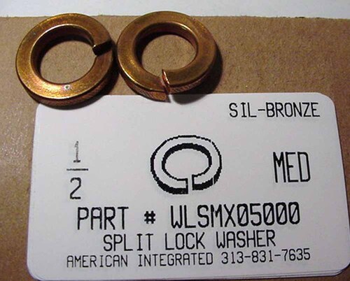 1/2 SPLIT LOCK WASHER SILICONE-BRONZE