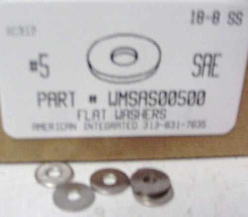 #5 FLAT WASHER .438"OD 18-8 STAINLESS STEEL