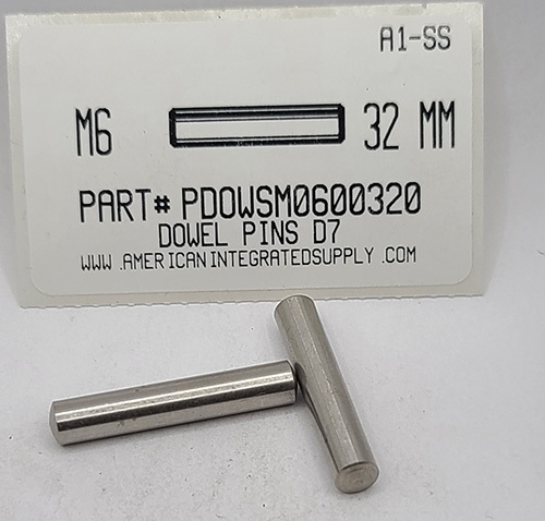 M6X32MM DOWEL PIN A1 STAINLESS STEEL D7