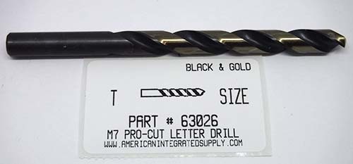 LTR T M7 HSS 135° SPLIT POINT BLACK & GOLD JOBBER DRILL BIT