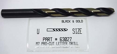 LTR U M7 HSS 135° SPLIT POINT BLACK & GOLD JOBBER DRILL BIT