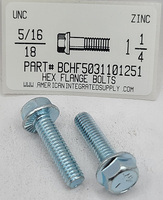 5/16-18X1-1/4 HEX SERRATED FLANGE BOLT GRADE 5 STEEL ZINC PLATED