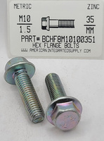 M10-1.50X35MM HEX FLANGE SCREW 10.9 STEEL ZINC PLATED D6921