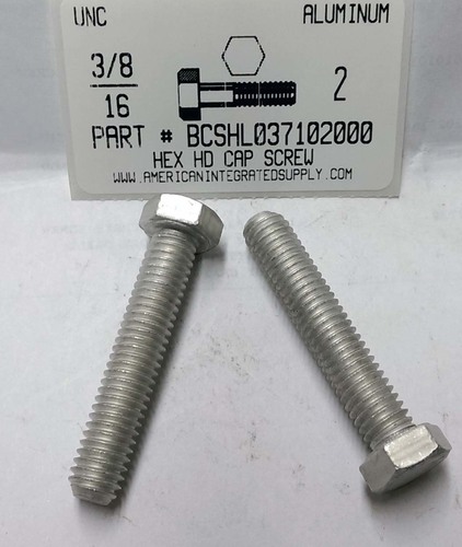 3/8-16X2 HEX HEAD CAP SCREW 2024T4 ALUMINUM