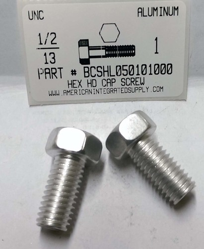 1/2-13X1 HEX HEAD CAP SCREW 2024T4 ALUMINUM