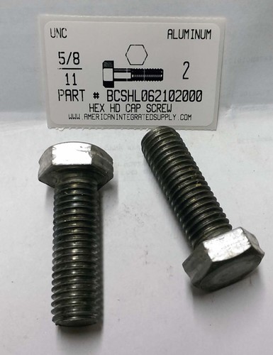 5/8-11X2 HEX HEAD CAP SCREW 2024T4 ALUMINUM