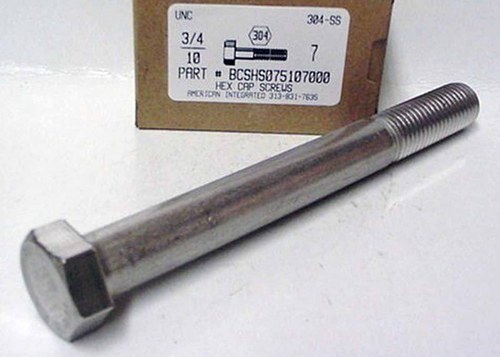 3/4-10X7 HEX HEAD CAP SCREW 304 STAINLESS STEEL