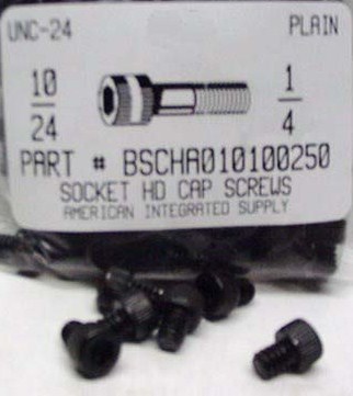 #10-24X1/4 SOCKET HEAD CAP SCREW ALLOY STEEL BLACK